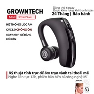 Tai nghe bluetooth nghe nhạc mini không dây GrownTech V9 gắn chip bluetooth CRS  kèm mic nút đệm tai