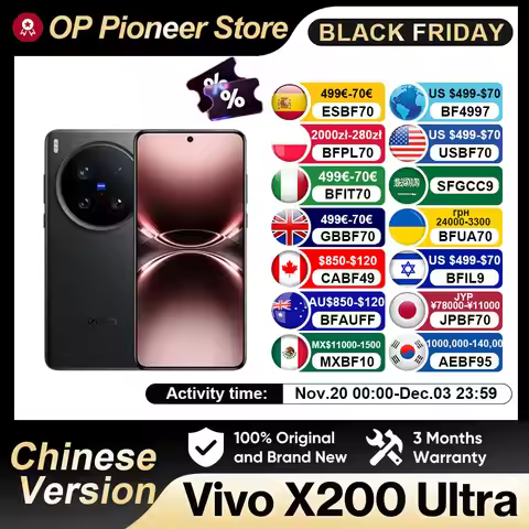 New Vivo X200 Ultra Chinese Version Snapdragon 8 Elite 6.82'' 120Hz AMOLED Display 50MP OIS Camera 6