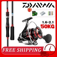 DAIWA Fishing Reel Fishing Rod Set Spinning Reel Rod Joran Pancing 1 Set Surf Reel Jigging Rod joran
