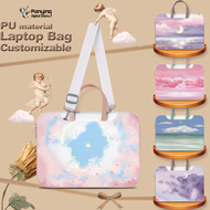 Laptop Bag Fantasy Landscape Carrying Case PU Leather 12 13 14 15 16 17 Inch Large Capacity Crossbody Bag for Macbook Air HP DELL Lenovo Handbag Laptop Backpack