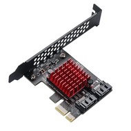 PCIe to 2 Ports SATA 3 III 3.0 6 Gbps SSD Adapter PCI-E PCI Express X1 Controller Board Expansion Ca