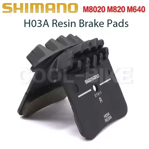 Shimano H03A Resin Brake Pads Ice Tech Cooling Fins Bicycle Disc Brake Pad for BR‑M8020 M820 M640 4‑