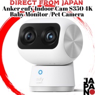 Anker eufy Indoor Cam S350 4K Dual Lens Security Camera 8x Zoom 360° Pan-Tilt Wi-Fi 6 【Direct from j