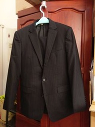【Comme Ca Men 】日本品牌 黑色 100%羊毛成套西裝