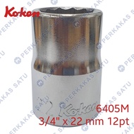 MATA 3/ 4" X 22 MM 12PT 6405M JAPAN HAND SOCKET 22MM