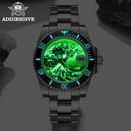 Addies brand watch men's Water Ghost full automatic mechanical watch Kanagawa surf luminous Steel Watch