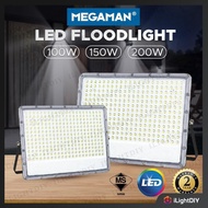 <SIRIM> MEGAMAN 100W/150W/200W LED FLOODLIGHT IP65 OUTDOOR LED SPOTLIGHT