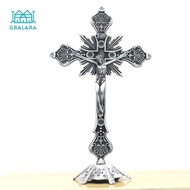 Gralara Table Cross Crucifix with Stand Jesus Cross Statue, Collection Figurine Jesus