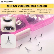 8D ready-made eyelashes volume mix 8-13, 9-15mm, C-CC-D curl, Artificial Eyelashes, Eyelash extensio