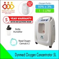 [Same-Day Delivery] Dynmed Oxygen Concentrator 5L + Bottle Humidifier + Nasal Oxygen Cannula