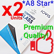 (Size 153.5*69mm) 2PCS LOVIS 2.5D 9H Clear Tempered Glass Screen Protector for Samsung Galaxy A8 Sta
