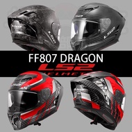 Dean Agent LS2 * Mr. Hat * FF807 DRAGON TRAX Forged CARBON Fiber Full Face Helmet 6K Material 807