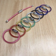 2.0 * 90mm key ring Steel wire rope ring Car key ring Colorful Colorful ring ring Diameter About 3cm