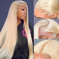 613 Blonde 13x4 Lace Front Wig Human Hair Pre Plucked Brazilian Straight 613 Blonde Human Hair Wigs 