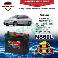 Münster Robust MF CMF NS60L | 55B24L (45AH) Car Battery Bateri Kereta for Nissan Latio C11 2007-2015
