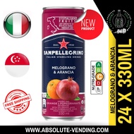 [CARTON] SAN PELLEGRINO Melograno &amp; Arancia Sparkling Mineral Water 330ML X 24 (CAN) - FREE DELIVERY within 3 working days!