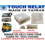 TH-S523 10PIN 24V FLASHER UNIT SIGNAL CONDENSER RELAY NISSAN UD GE13 CD45 CD48 25390-00Z62 25390-00Z