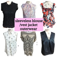 sleeveless blouse baju lengan pendek singlet outerwear ladies wanita baju murah