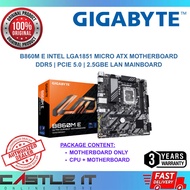GIGABYTE B860M E Intel LGA1851 Micro ATX Motherboard | DDR5 | PCIe 5.0 | 2.5GbE LAN Mainboard