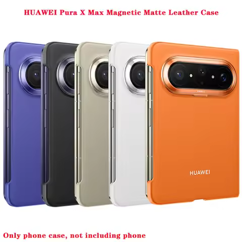Authentic Original HUAWEI Pura X Max Vegan Leather Magnetic Protective Case Magnetic Smartphone Case