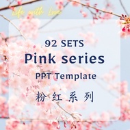 【PPT Template】LifewithLove 92 sets Pink series PowerPoint Presentation template PPT Bundle Set粉红系列PP