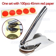 <ZU shop> ZONESUN Custom Brass Embossing Stamp Logo Personalized Embosser Seal Stamp For Letter Wedd