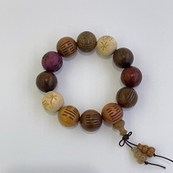 5 element wooden tassel bracelet