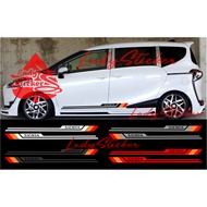 NEW toyota Sienta car cutting sticker, Sienta car bottom list sticker
