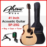 ALSTON (SP-25G) 41 Inch Acoustic Guitar Spruce Top Mahogany Side & Back Cutaway Gitar Akustik 吉他
