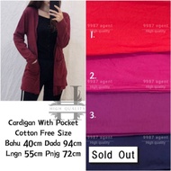 Cardigan Cotton Long Cardigan Muslimah Longsleeve Cardigan Plain Women Outerwear