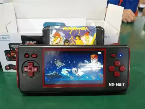 2024 NEW 4.3'' MD 16BIT HDMI TV handheld game Retro game console arcade console 2player wireless hav