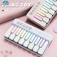 OPENMALL Children's Rainbow Electronic Keyboard Colorful Light-up Playable Music Keyboard Early Educ