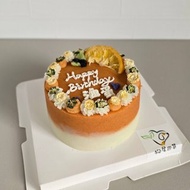 4吋寵物蛋糕 生日蛋糕 小清新漸層姓名款 可自取