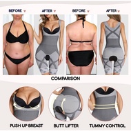 Korset Slimming Suit Arang Buluh Wanita / Korset Slimming Korset Pembentuk Badan Stok Sedia