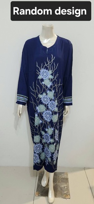 ( Ready Stock) SW0111 Batik Baju Tidur Perempuan Batik Ladies Night Dress Women Dress Batik Batik Ni