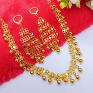 LONG DUBAI NECKLACE 24K GOLD PLATED DUBAI JEWELRY FREE EARRINGS