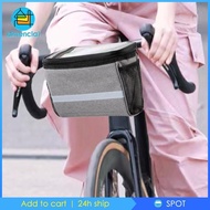 [Almencla1] Bike Handlebar Bag Handle Pack Reflective Stripe 6L Bike Frame Bag Basket Front Bag Insulated Bag