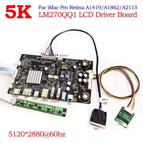 27'' iMac 5120x2880@60Hz A1419 A1862 A2115 5K LCD Controller DP Type-c Driver Board DIY Monitor kit 