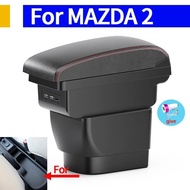 For MAZDA 2 Armrest For MAZDA 2 Demio Car Armrest box Retrofit parts Storage box Car Accessories Int