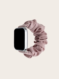 1 pieza Correa de reloj compatible con Apple Watch unicolor fruncido