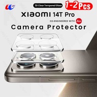 1-2ชิ้นตัวปกป้องกล้องถ่ายรูปกระจก3D ใสสำหรับ Xiaomi14T Xiaomi 14 T Pro 5G HD ฝาหลังเคสเลนส์ Xiomi Mi