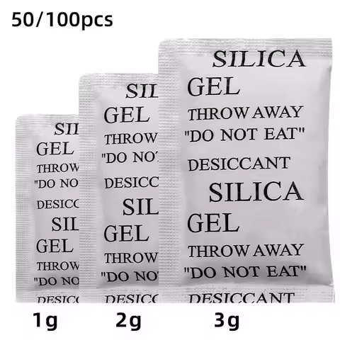 100pcs 1/2/3/g Silica Gel Desiccant Transparent Silicone Desiccant Small Package Dehumidifier Shoes 
