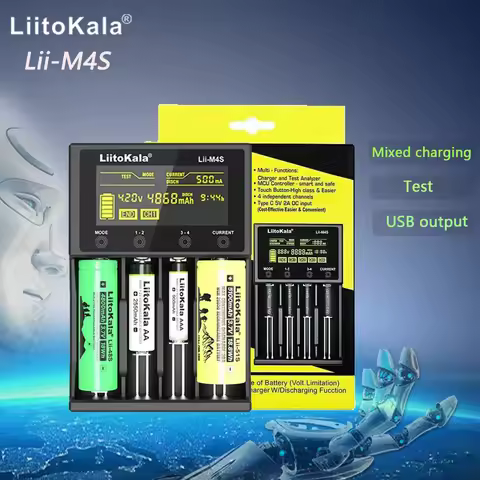 LiitoKala Lii-M4S lii-402 lii-500 Lii-PD2 Rechargeable Battery Charger AA AAA Ni-MH Ni-Cd Batteries
