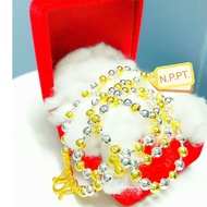 N.P.PT สร้อยคอสองกษัตริย์ ความยาว 18 นิ้ว ลายเม็ดเม็ดมะยม (Gold&Silver)
