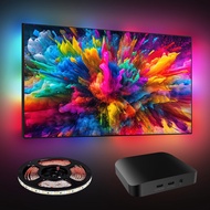 C【Smart TV Backlight】41-85 inch Update TV LED Backlight with HDMI Sync Box, RGBIC LED Lights Sync to