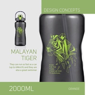 2000ML RELAX TRITAN WATER BOTTLE WITH STRAW