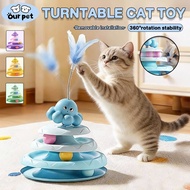 Cat Tower Cat Turntable Spinning Ball Turntable Round Track Interactive Cat Teaser Toy 猫玩具