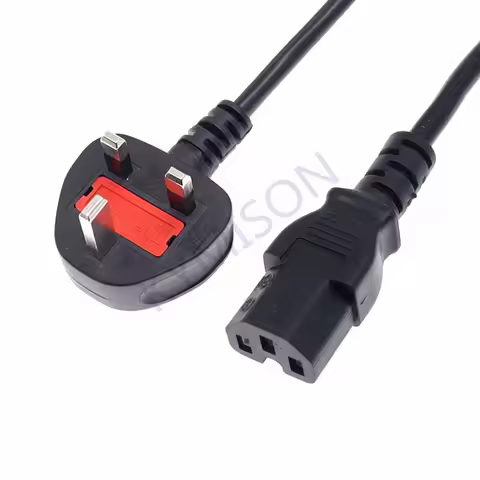 UK BS1363 Plug to IEC320 C15 Power Cable Kettle Lead With Fuse Singapore Malaysia Electrical PDU UPS