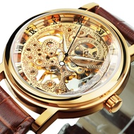 T-WINNER(T-WINNER,WINNER) | Winner Transparent Luxury Skeleton Mechanical Watches Casual Leather Str