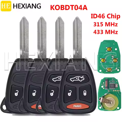 HE KOBDT04A ID46 PCF7941 315/433MHz Car Remote Key For Jeep Commander Liberty Wrangler Dodge Durango